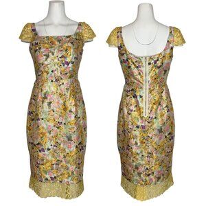 Anthropologie Leifsdottir Aurelian Brocade Dress 10 Shimmering Floral Frock